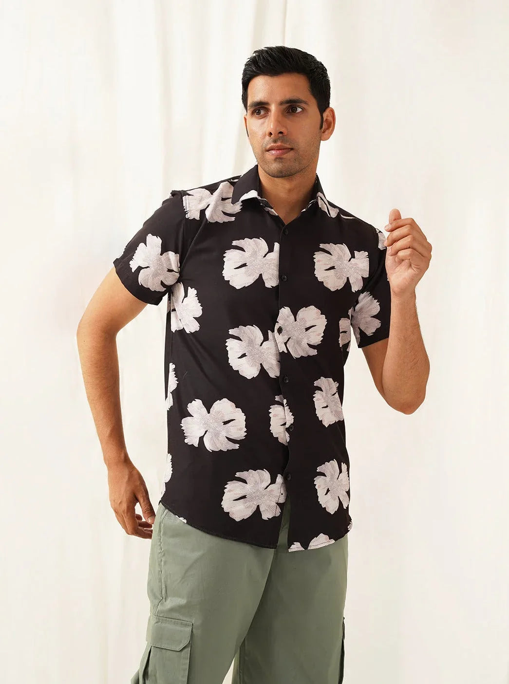 Black Cotton Solid Shirts SF_934Black | DesiQlo