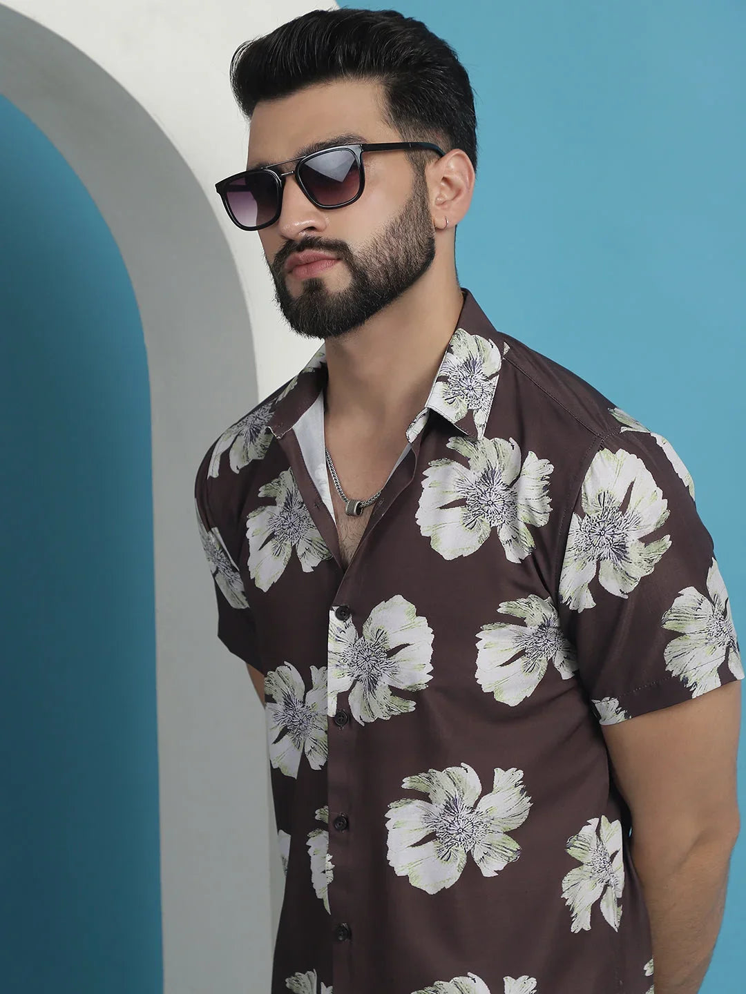 Brown Cotton Solid Shirts SF_934Brown | DesiQlo