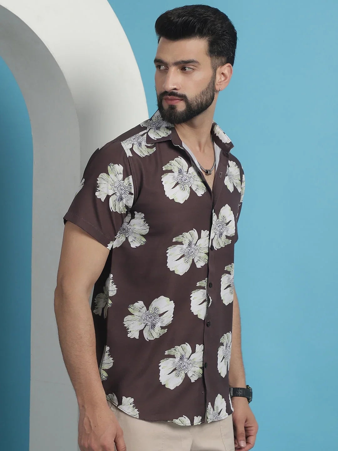 Brown Cotton Solid Shirts SF_934Brown | DesiQlo
