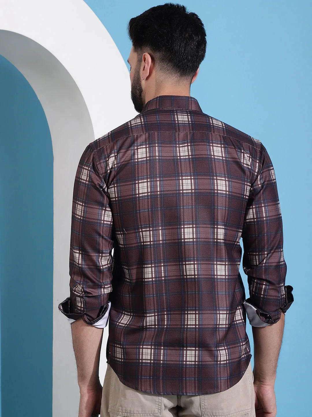 Brown Cotton Solid Shirts SF_942Coffee | DesiQlo