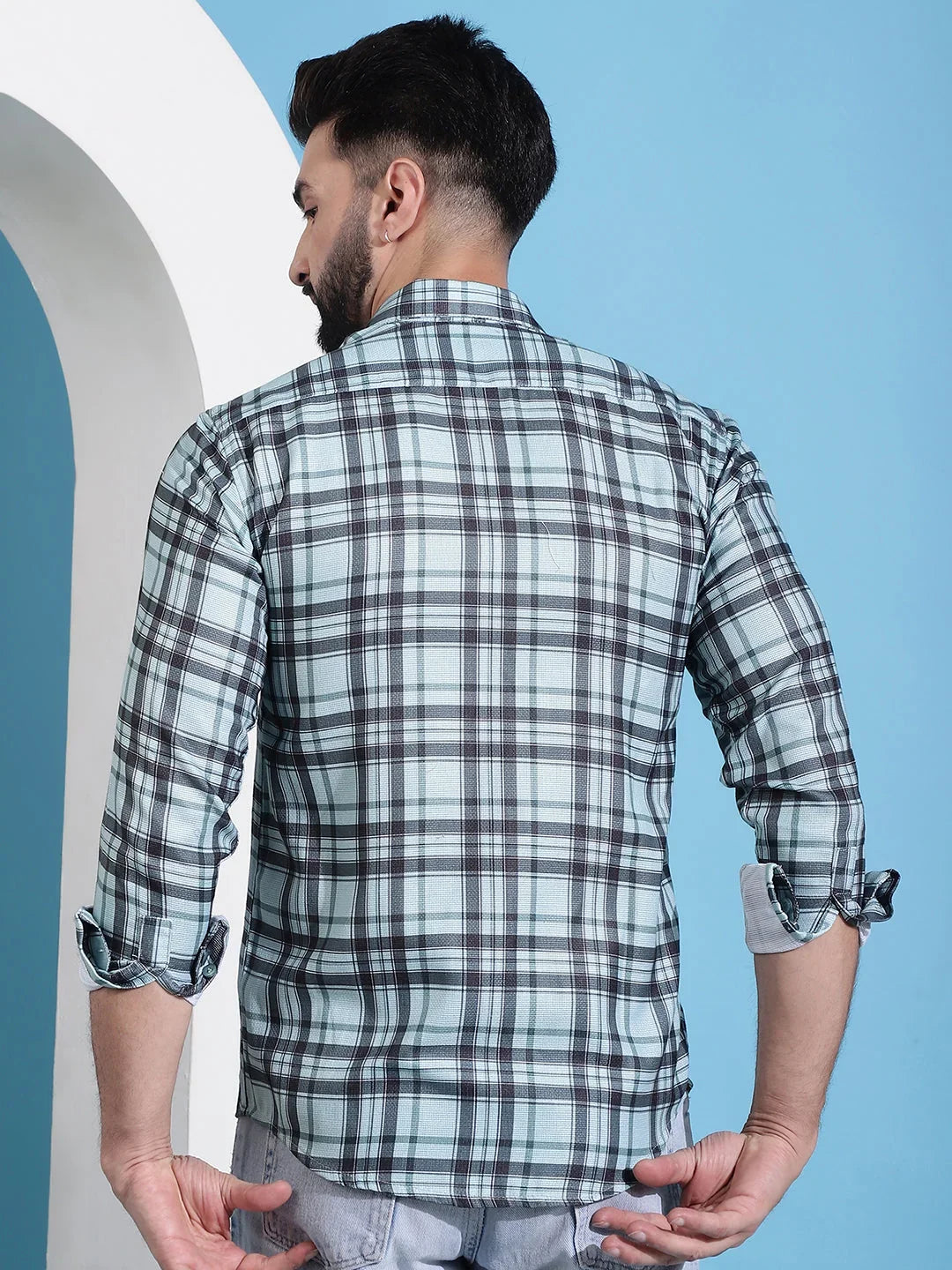 Green Cotton Solid Shirts SF_942Green | DesiQlo