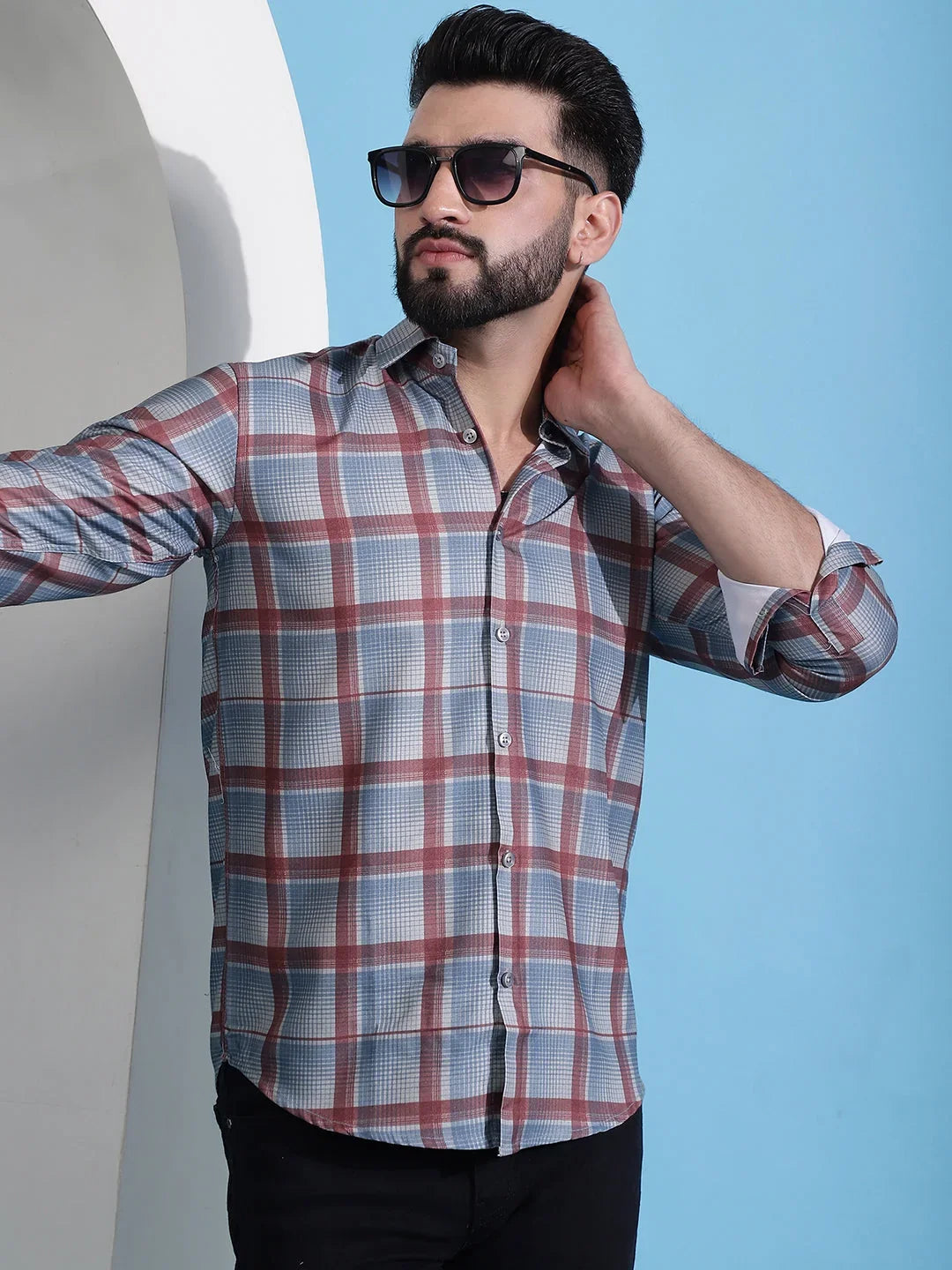 Grey Cotton Solid Shirts SF_942Grey | DesiQlo