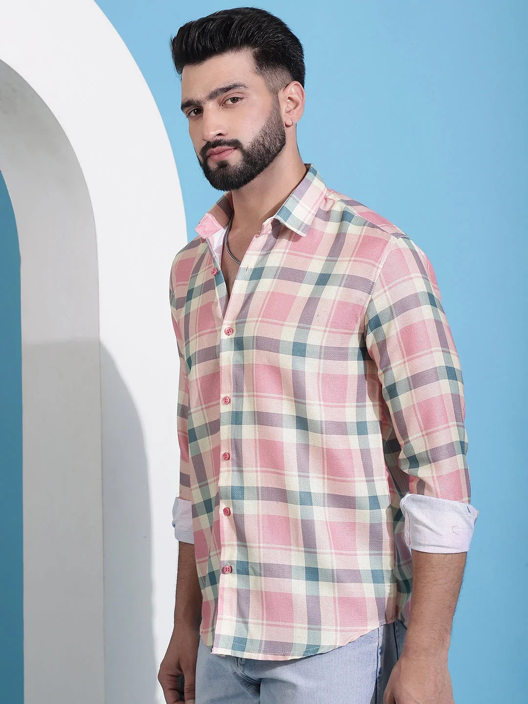 Orange Cotton Solid Shirts for Men | DesiQlo India