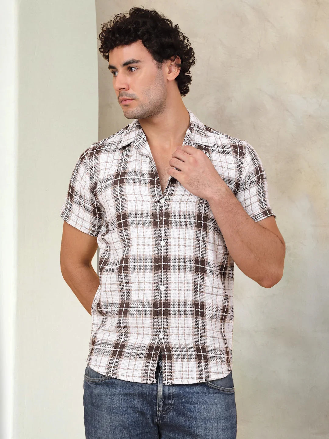 Brown Cotton Solid Shirts SF_943Brown | DesiQlo
