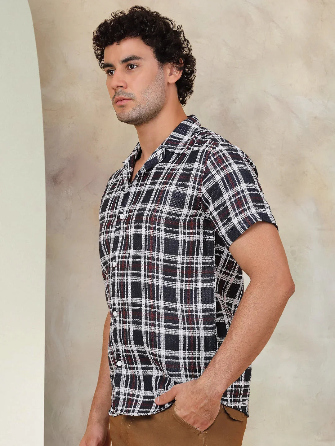 Blue Cotton Solid Shirts SF_943Navy | DesiQlo