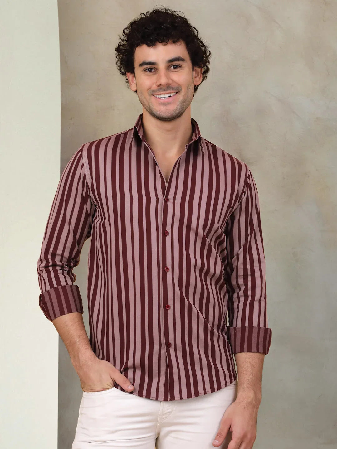 Maroon Cotton Solid Shirts SF_946Maroon | DesiQlo