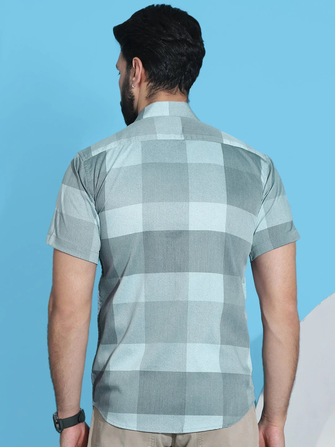Green Cotton Solid Shirts SF_950Green | DesiQlo