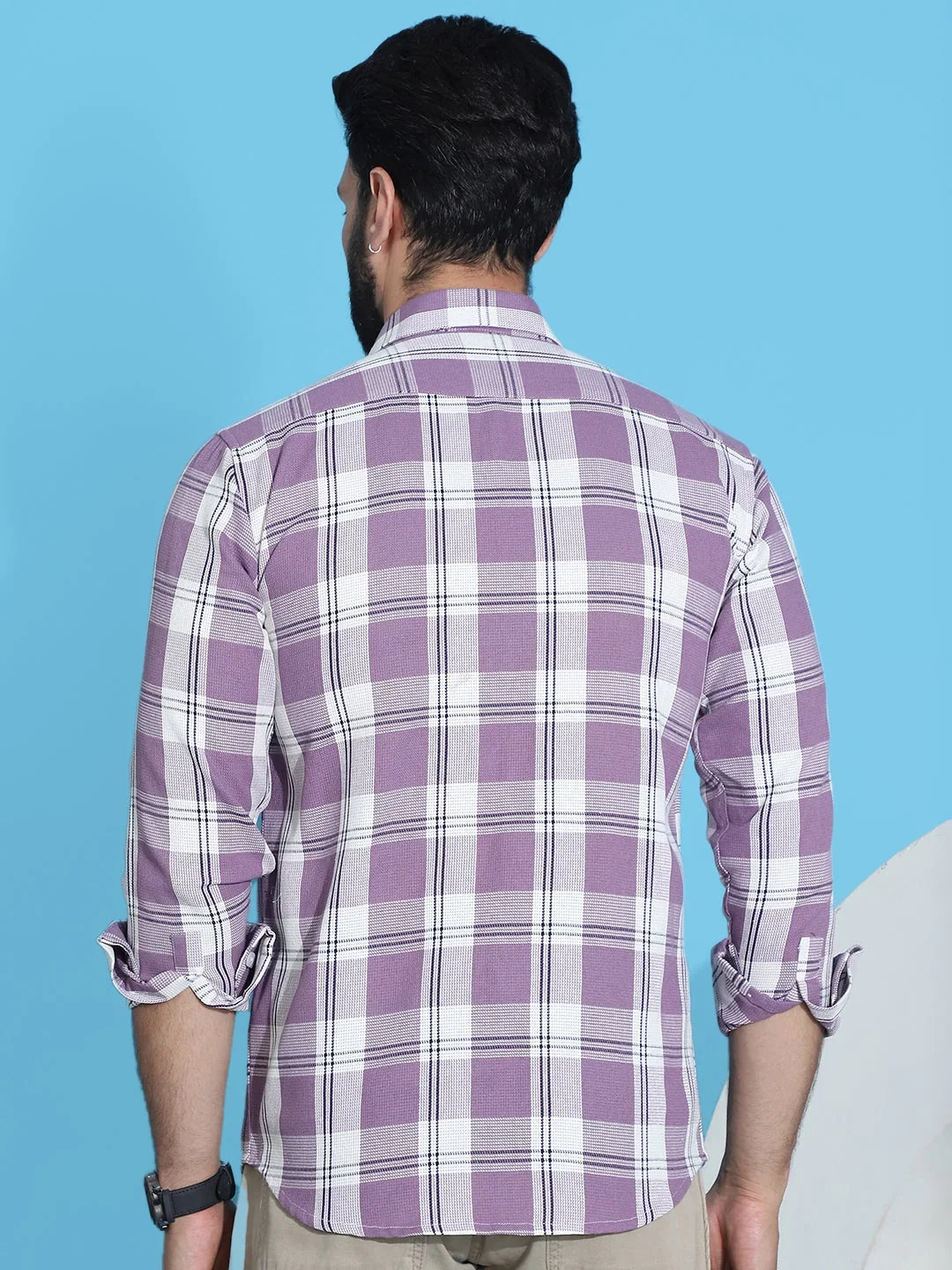 Purple Cotton Solid Shirts SF_951Purple | DesiQlo
