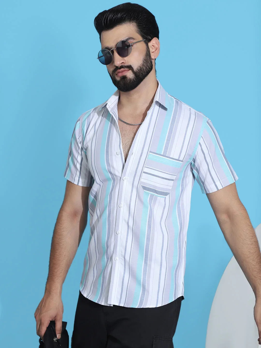 Grey Cotton Solid Shirts SF_952Grey | DesiQlo