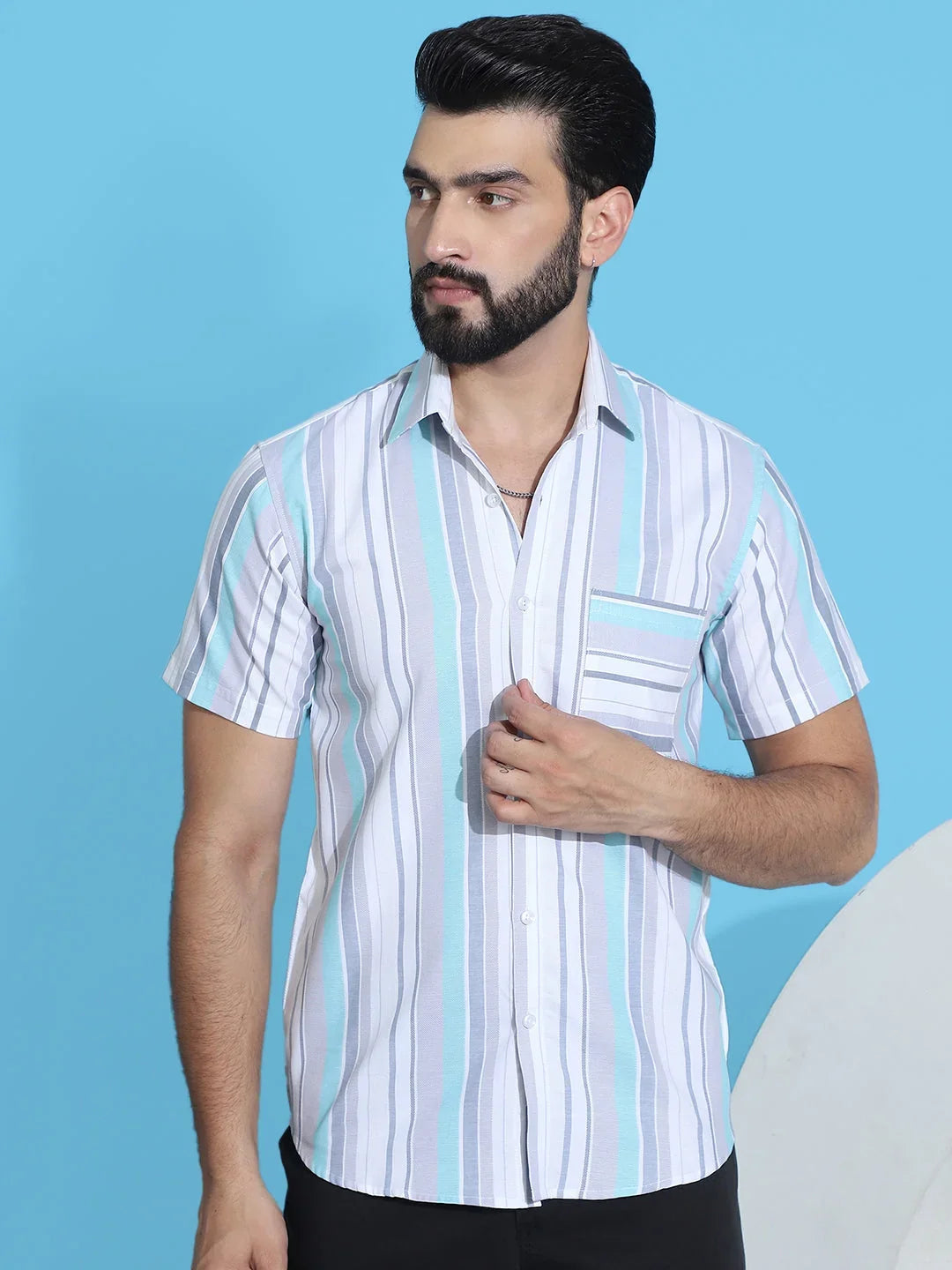 Grey Cotton Solid Shirts SF_952Grey | DesiQlo