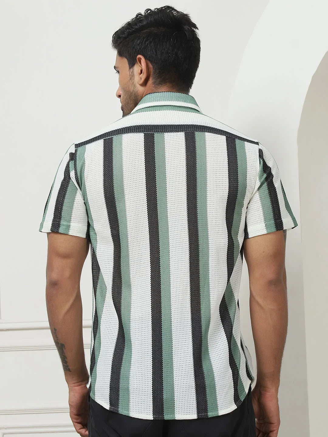 Green Cotton Solid Shirts SF_953Green | DesiQlo