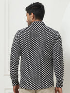 Woven Design Casual Shirt For Men-SF-956Black