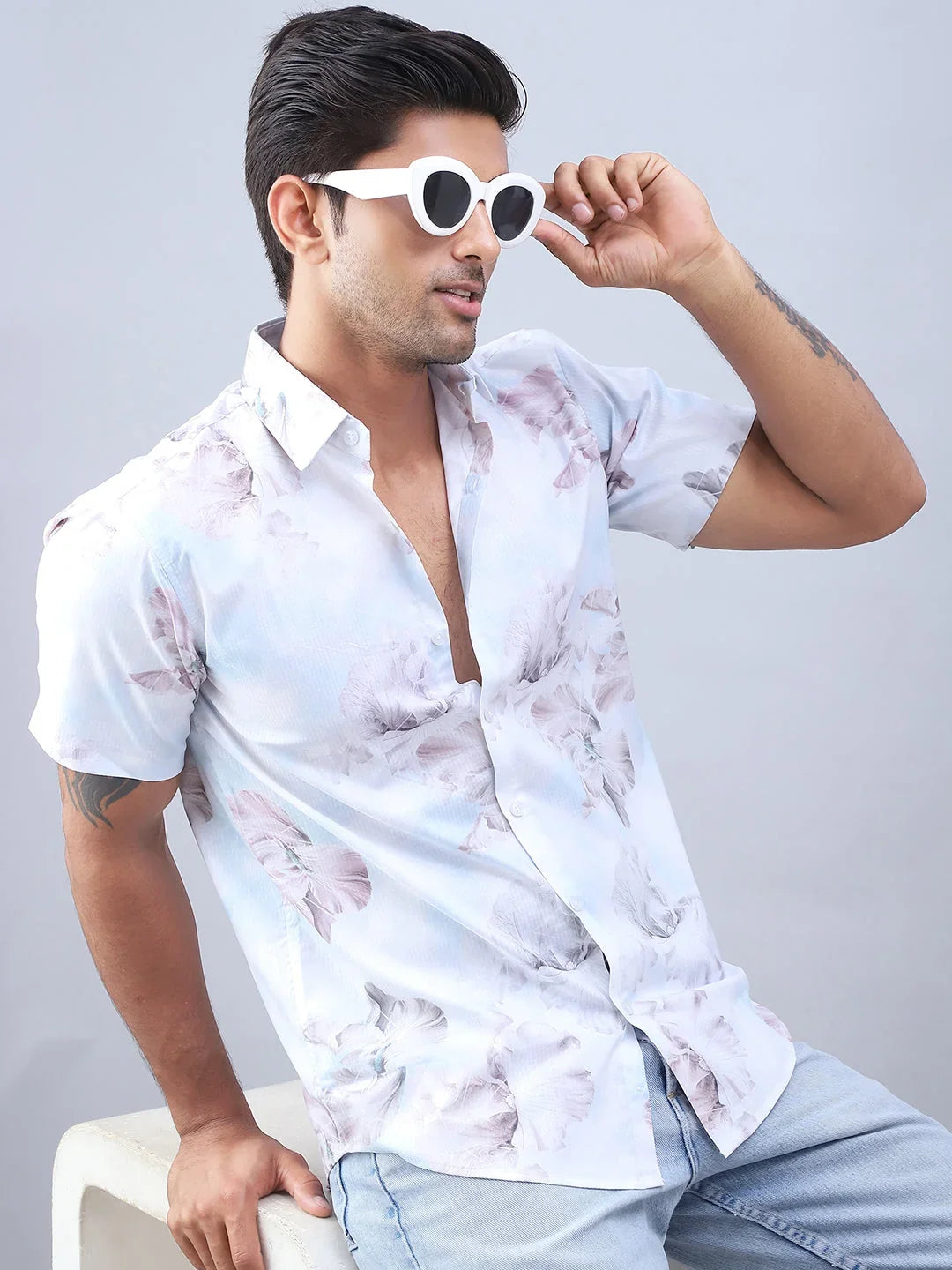 Blue Cotton Solid Shirts SF_973Blue | DesiQlo