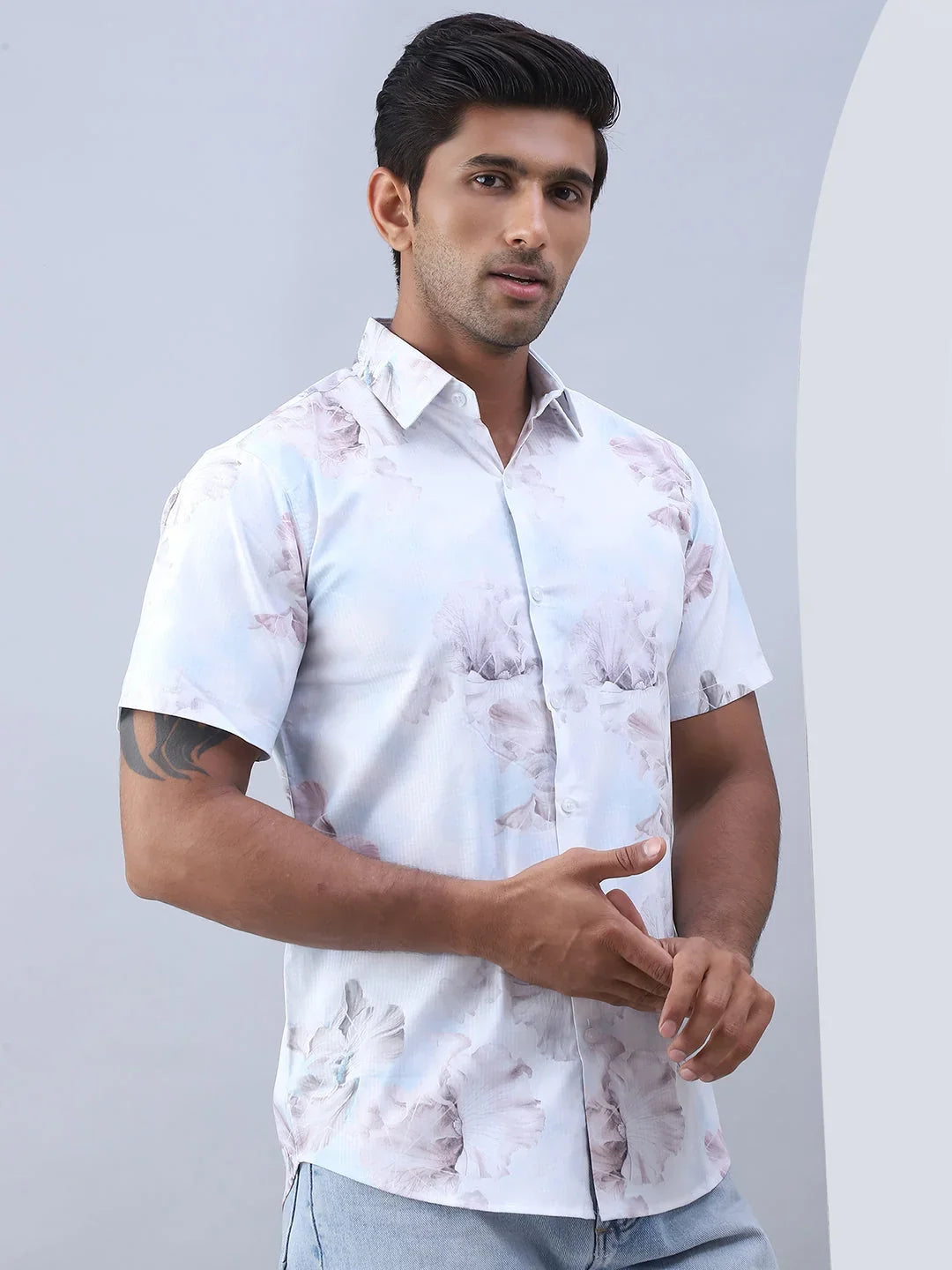 Blue Cotton Solid Shirts SF_973Blue | DesiQlo