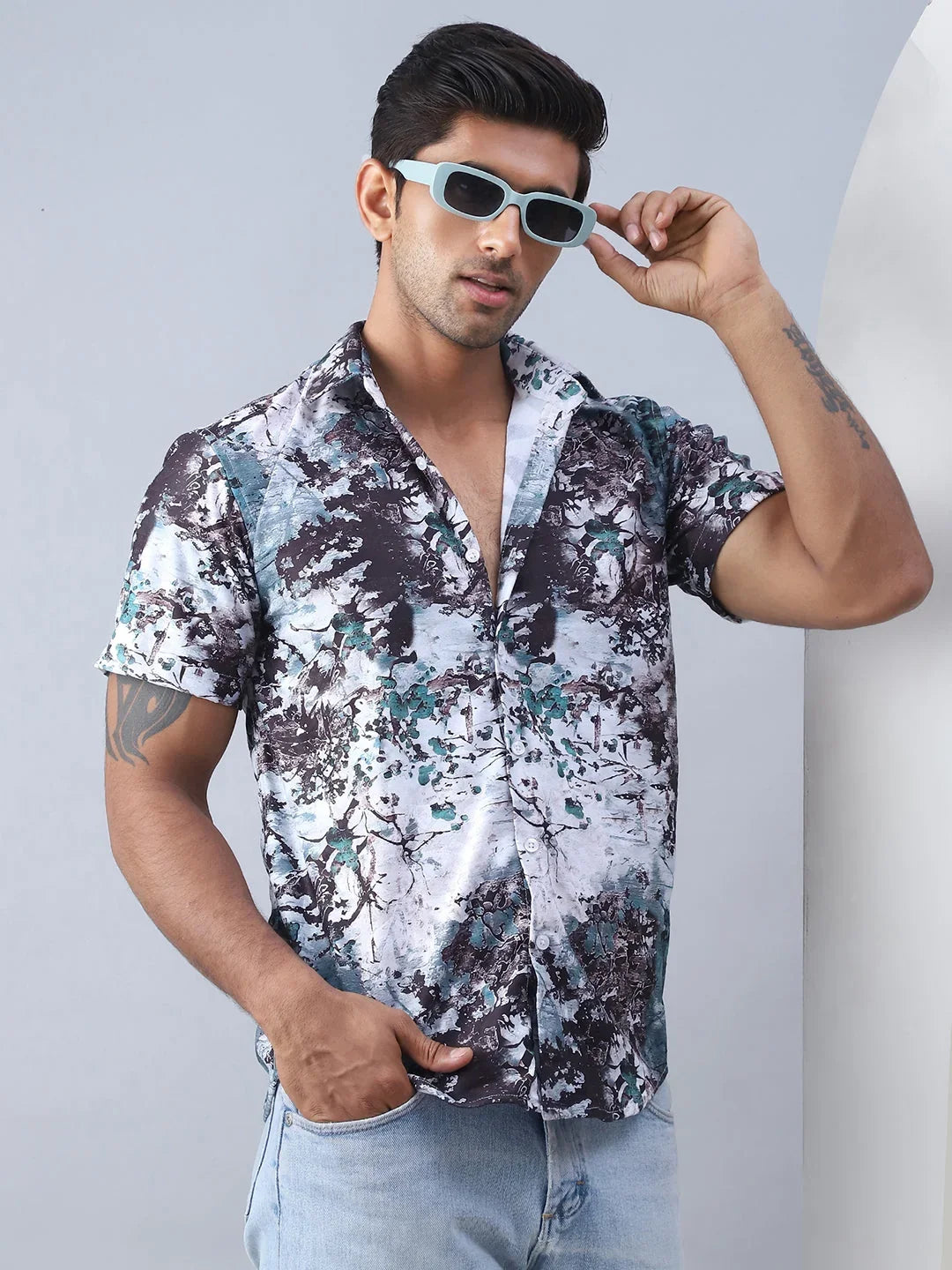 Green Cotton Solid Shirts SF_974Green | DesiQlo