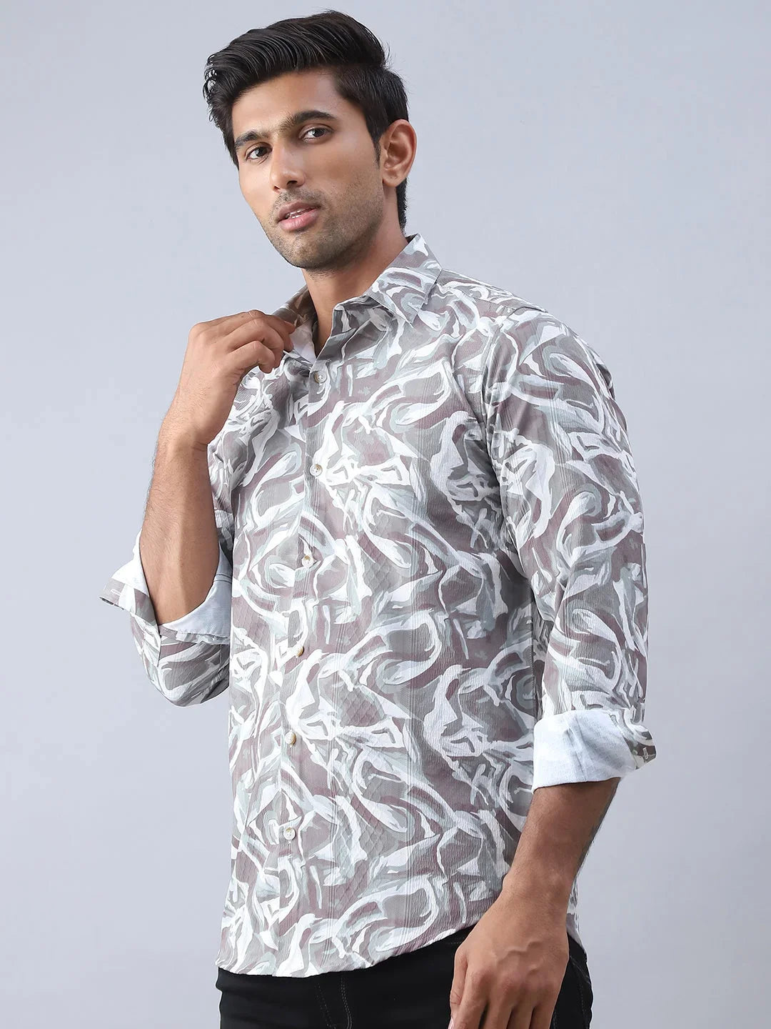 Brown Cotton Solid Shirts SF_979Brown | DesiQlo