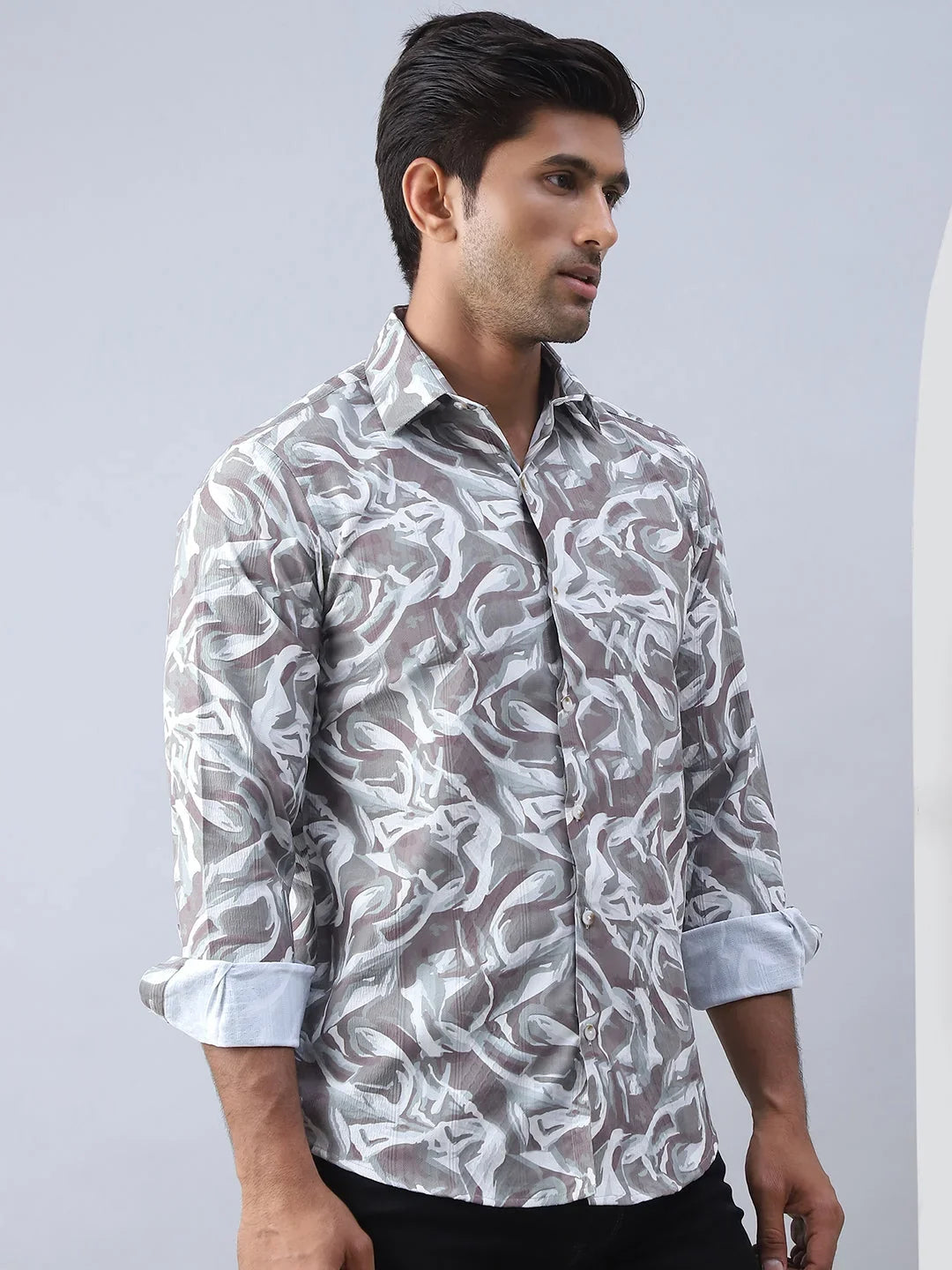 Brown Cotton Solid Shirts SF_979Brown | DesiQlo