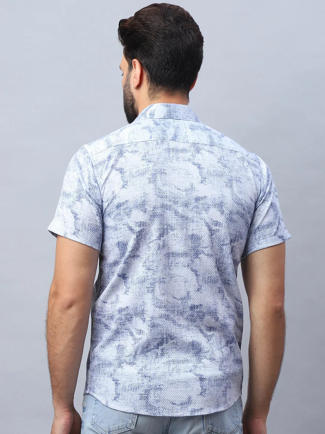 Blue Cotton Solid Shirts SF_984Blue | DesiQlo