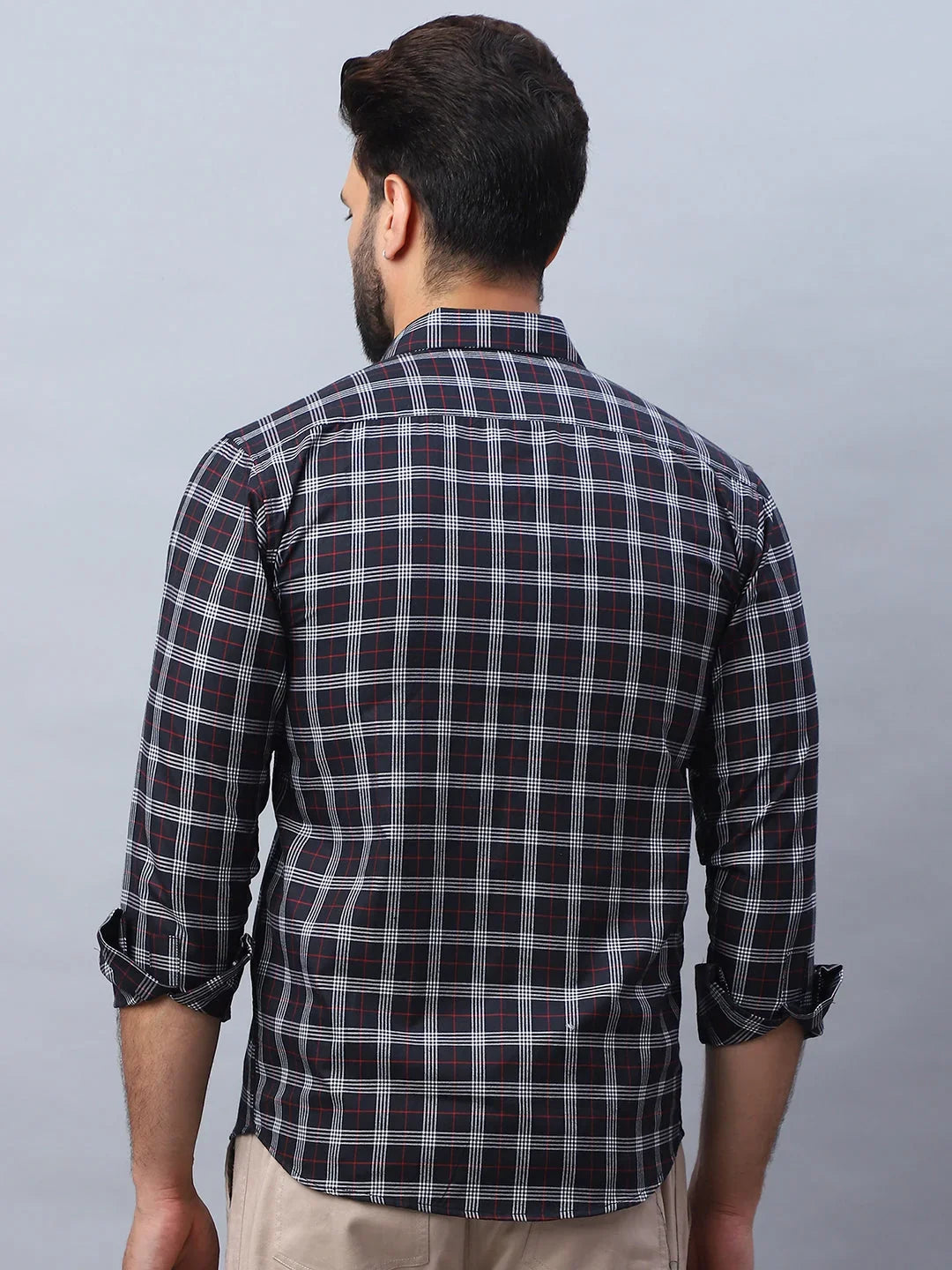 Black Cotton Solid Shirts SF_989Black | DesiQlo