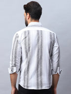 Striped Cotton Casual Shirt for Men-SF-990Grey