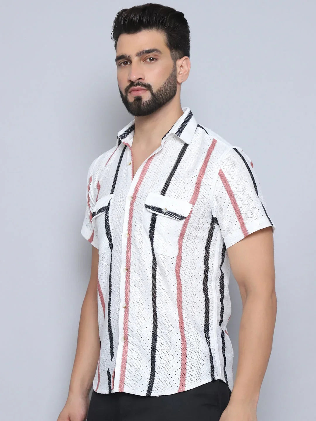 Orange Cotton Solid Shirts SF_995Peach | DesiQlo