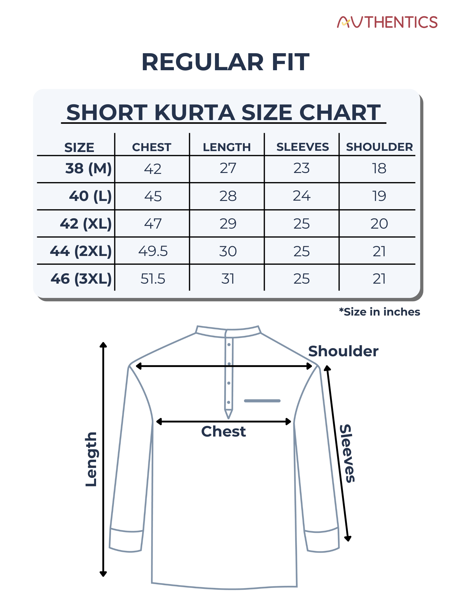 Cotton Short Kurta for Men - Blue | SKRECUFBLU