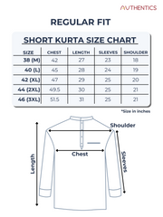 Cotton Short Kurta for Men - Blue | SKSRSSBLU3
