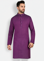 Cotton Kurta for Men - Purple | KUDU570793