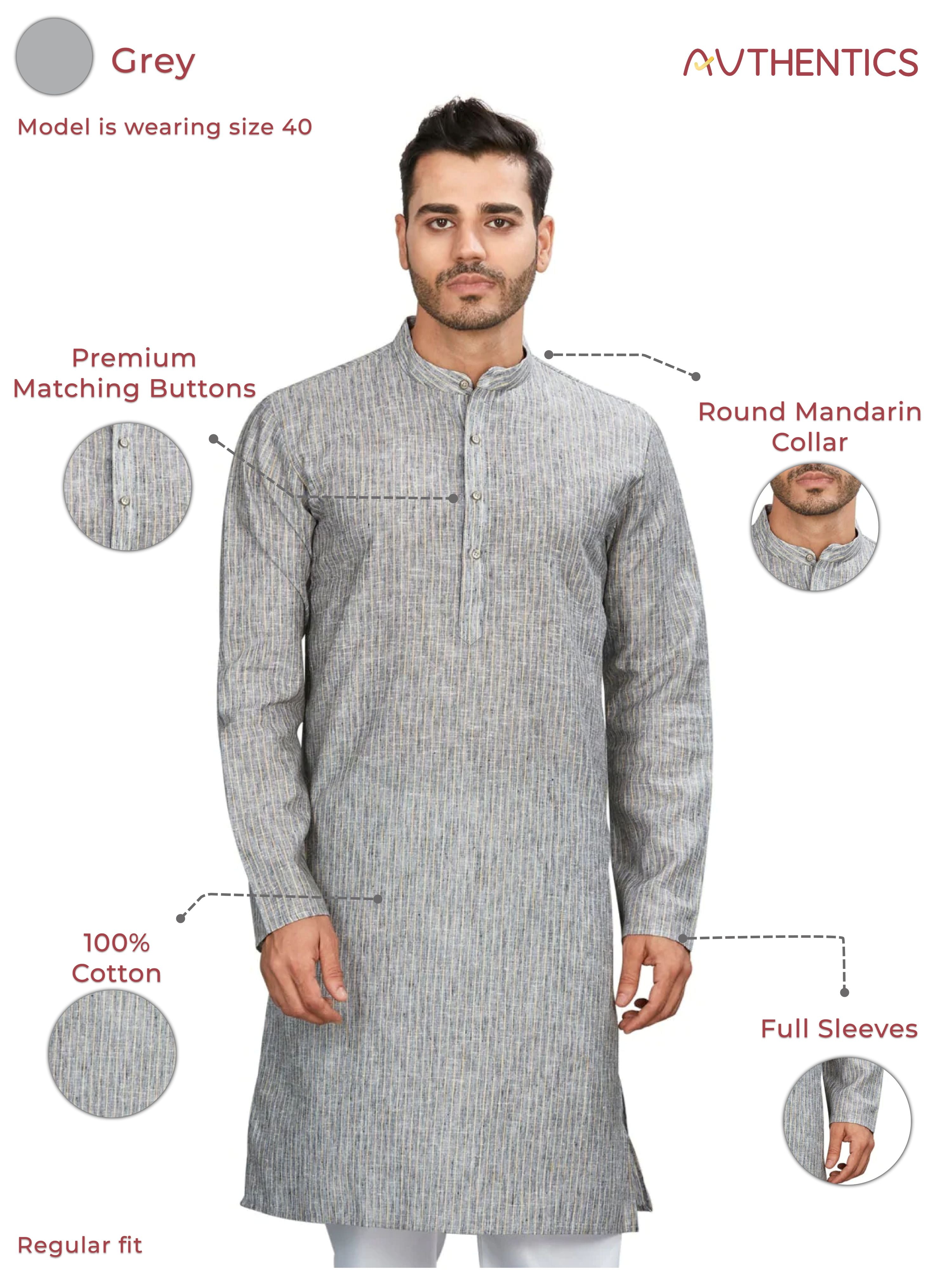 Cotton Kurta for Men - Multicolor | KPUCLIGY38